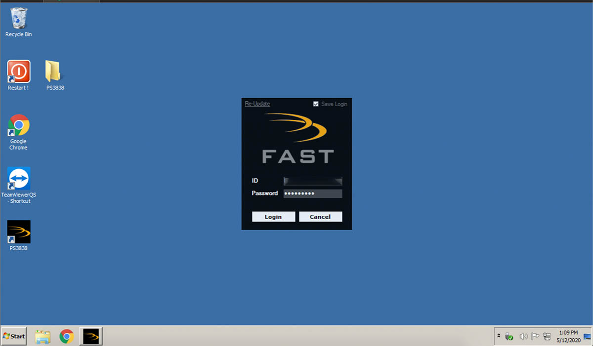 Giao diện đăng nhập phần mềm 2FastBet